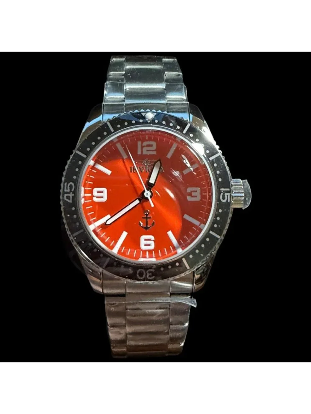 Invicta 50017 Men's Pro Diver Red Dial Stainless Steel Quartz Watch NEW